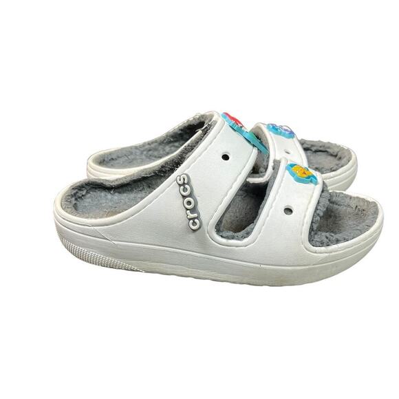 Crocs Baya Platform Sandal Unisex Women's 9 Men's 7 White Gray Slides - Picture 3 of 10
